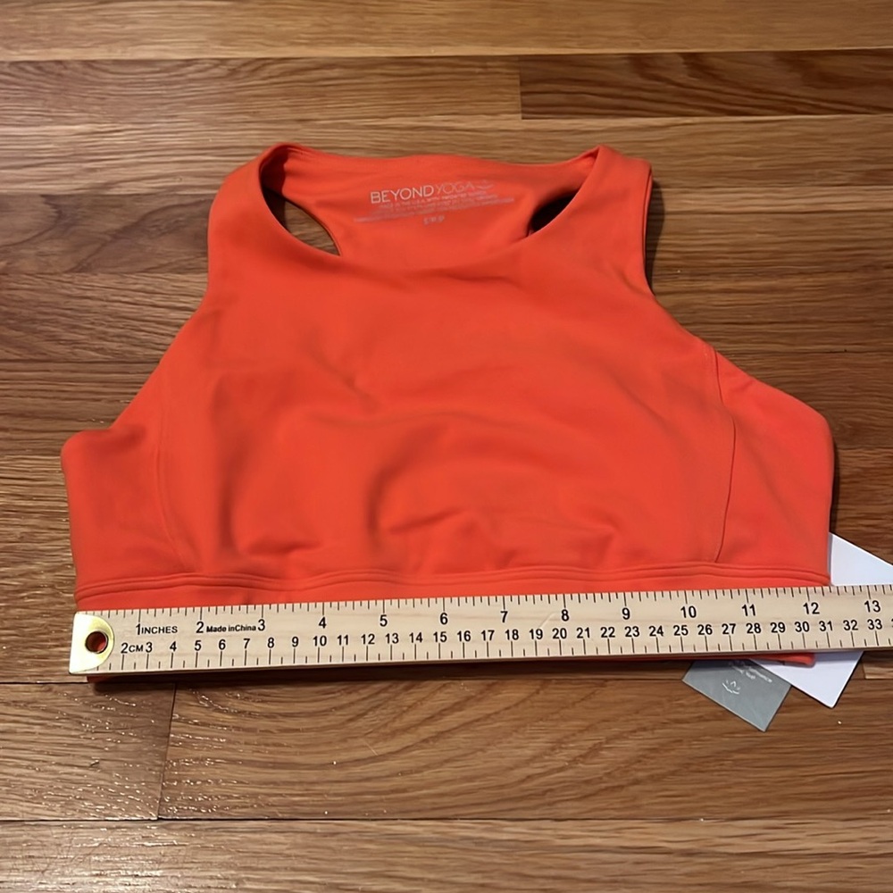 NWT Beyond Yoga POWERBEYOND Jump Bra‎ in Sunset Orange women’s S - Picture 9 of 11